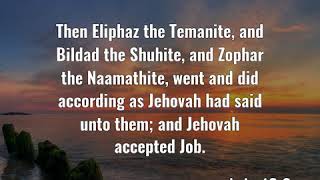 Job 429 Then Eliphaz the Temanite and Bildad the Shuhite [upl. by Annoed]