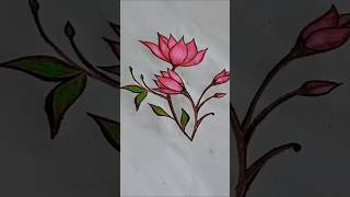 Water lily flowerart flowerpainting  shorts  Short video 🌸🌸🌸 [upl. by Lenahc]