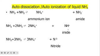 Liquid ammonia as a solventCHEM401Reaction in non aquous solventsBSc IV [upl. by Montfort235]