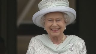 Queen and Royal party appear on Buckingham Palace balcony [upl. by Schlenger236]