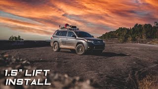 Toyota Highlander 4x4 Overland Build  15quot Lift Kit Install [upl. by D'Arcy]