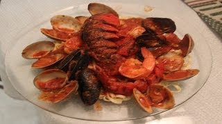 Italian Frutti Di Mare Recipe On Linguini [upl. by Tryck540]