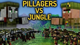 PILLAGERS VS JUNGLE VILLAGERS  Biome Wars [upl. by Nadiya964]