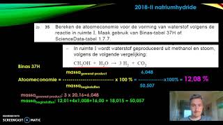 natriumhydride havo herexamen 2018 34 tm 38 [upl. by Alleul]