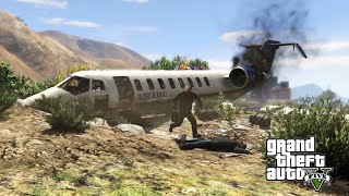 Micheal crashed a big plane with Trevor GTA5 [upl. by Cassey274]