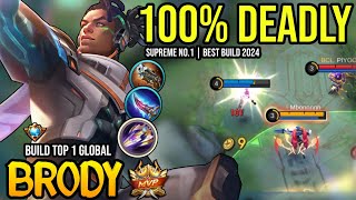 BRODY BEST BUILD 2024  BUILD TOP GLOBAL BRODY GAMEPLAY  MOBILE LEGENDS✓ [upl. by Llebpmac]