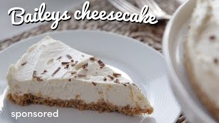 Delicious Creamy Baileys Cheesecake  Crumbs amp Baileys [upl. by Oakes568]