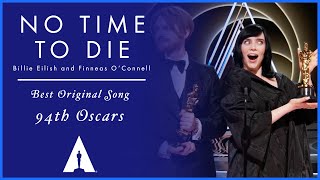 Billie Eilish and Finneas OConnells quotNo Time to Diequot Wins Best Original Song  94th Oscars [upl. by Filbert]