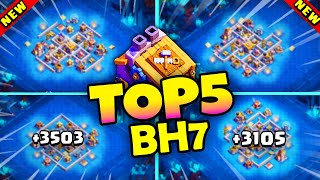 NEW TOP 5 BH7 Trophy Bases Copy Link at 3583  BEST BUILDER HALL 7 Base Clash of Clans [upl. by Aliuqat]