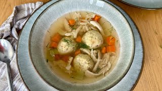 Classic Comforting Matzo Ball Soup Recipe [upl. by Nada251]