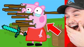 Peppa Pig Plays Minecraft Funny Animation [upl. by Anerac]