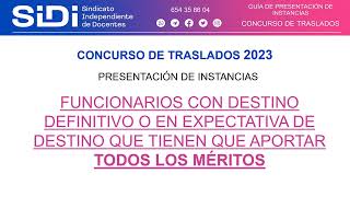 VIDEOTUTORIAL3CONCURSO TRASLADOS 2023FUNCIONARIOS Y EXPECTATIVA QUE APORTAN TODOS LOS MÉRITOS [upl. by Flanna]