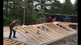 Time lapse 29000 2 Car Garage with Wood Siding [upl. by Rozella]