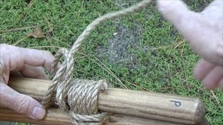 Scouting America How to Tie Half Hitches to Finish Many Lashings [upl. by Allehcim]