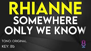 Rhianne  Somewhere Only We Know  Karaoke Instrumental [upl. by Erehs]