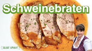 Saftiger Schweinebraten aus dem Backofen  Schweinenacken saftig und lecker [upl. by Anisamoht]