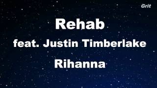 Rehab ft Justin Timberlake  Rihanna Karaoke 【No Guide Melody】 Instrumental [upl. by Thurber474]