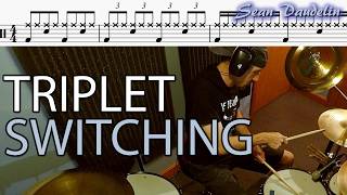 Triplet Tutorial Switching In and Out of Triplets  Drum Lesson [upl. by Akirdnuhs]