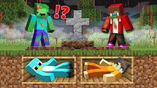 MILO and CHIP BURIED ALIVE in BLOOD RAIN JJ and MIKEY BECAME ZOMBIE CHALLENGE in Minecraft Maizen [upl. by Vesta176]