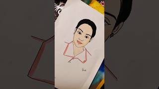 My self portrait 💗art drawing subscribe [upl. by Refiffej]