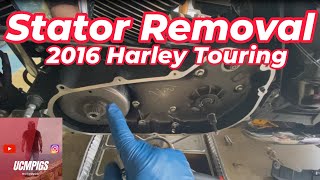 Harley Davidson Stator removal 2016 Harley Davidson 103 Twin Cam FLHTCU  harleydavidson [upl. by Saoj]