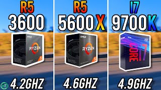 Ryzen 5 3600 vs Ryzen 5 5600X vs i7 9700k  Big Difference [upl. by Drofwarc429]