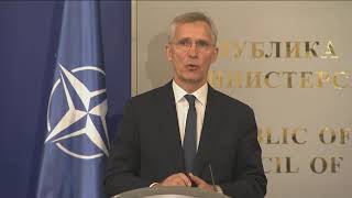 Ukraine Crisis Stoltenberg press conference with caretaker Bulgarian PM [upl. by Akeihsat]