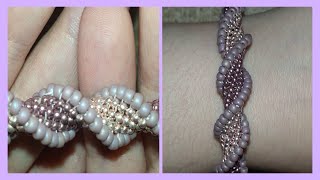 bracelet torsadé violet herringbone twisted [upl. by Melita]