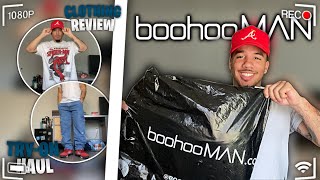 BOOHOOMAN CLOTHING REVIEW  TRYON HAUL Part 2  MENS WINTER FASHION 2023❄️💫 [upl. by Elana]