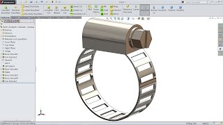 Solidworks tutorial Hose Clamp [upl. by Olshausen]