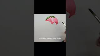 Paint a Peony Bud with me MollyPopeArt art painting tutorial [upl. by Bolitho495]