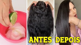 CABELO LISO NATURAL ESCORRIDO SEM CHAPINHA SEM QUÍMICA ALISA MUITO DESMAIA CABELO NA HORA [upl. by Dorina]