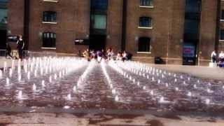 Granary Square Fountains London [upl. by Yddor]