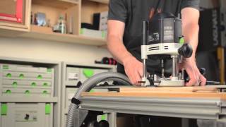 Festool Rail Guided Routing Overview for OF1400 using 492601 Guide Rail Adaptor [upl. by Aiselad244]