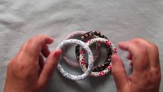 Peyote with a twist  not crochet Joining to make a bangle part 3 Patterns [upl. by Tratner]