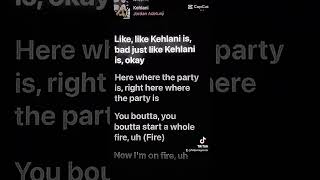 Kehlani lyrics by TikTokFelipe y toby [upl. by Gerhan]