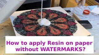 How To Apply Resin On Paper Without Watermarks  Process [upl. by Staley]