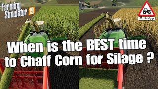 Farming Simulator 19 PS4 Assistance A Guide to When is the BEST time to Chaff Corn for Silage [upl. by Leanard628]