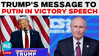 Trump Victory Speech LIVE Trump Gives This Message To Putin After Historic Win US Election Results [upl. by Vil]