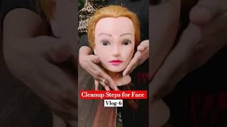 cleanup steps for face  facial Steps vlog6 cleanup facial massage facialstepbystep [upl. by Valonia]