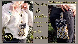 DIY Nathalie couture easy pour cet étui de ceinture ou à porter autour du cou [upl. by Larred810]