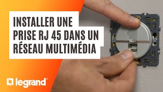 Comment installer une prise RJ45 Legrand Full Media dans un réseau multimédia [upl. by Ynaiffit28]