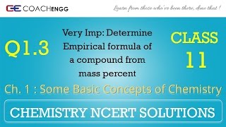 Some Basic Concepts of Chemistry Q13 Chapter 1 NCERT solutions CHEMISTRY Class 11 [upl. by Ardy]