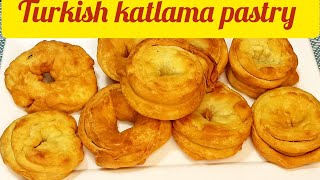 Turkish katlama pastry recipe easy and simple katlama pastry teatime pastry [upl. by Nitaf]