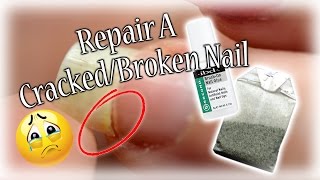 DIY How To Repair A CrackedBroken Nail Using the quotTea Bag Trickquot [upl. by Rimahs]