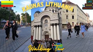 Kaunas Lithuania Walking Tour 2024 [upl. by Ateuqal]