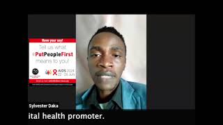 What does PutPeopleFirst means to Zambias pharmacist Sylvester Daka AIDS2024 endAIDS AMR [upl. by Phedra557]