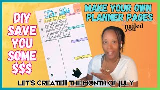 Make Your Own Planner Pages  DIY  Customize amp SAVE MONEY  Have A Planner That Works for U Simple [upl. by Lesak311]