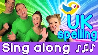 Sing Along  Colours Song for kids with lyrics UK spelling [upl. by Okika964]