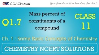 Some Basic Concepts of Chemistry Q17 Chapter 1 NCERT solutions CHEMISTRY Class 11 [upl. by Enorej]